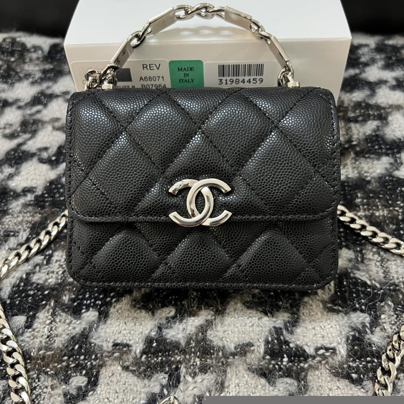 Ch*el top handle bags